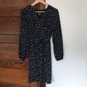 Blue/cream printed dress